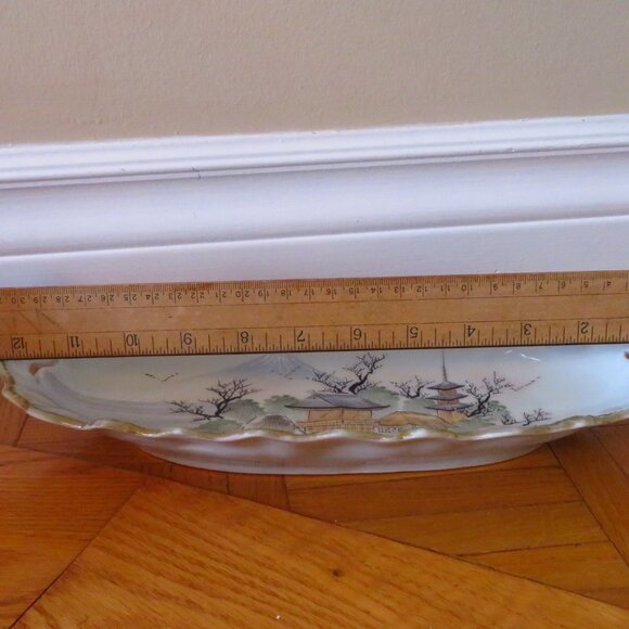 Vintage hand painted Japanese porcelain dish Meiji period 1868-1912 mount Fuji - Picture 7 of 9